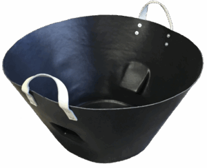 CABÀS ERGONÒMIC PETIT, DE 31 CM D’ALÇADA, DE COLOR GRIS AMB 2 NANSES DE CUIR