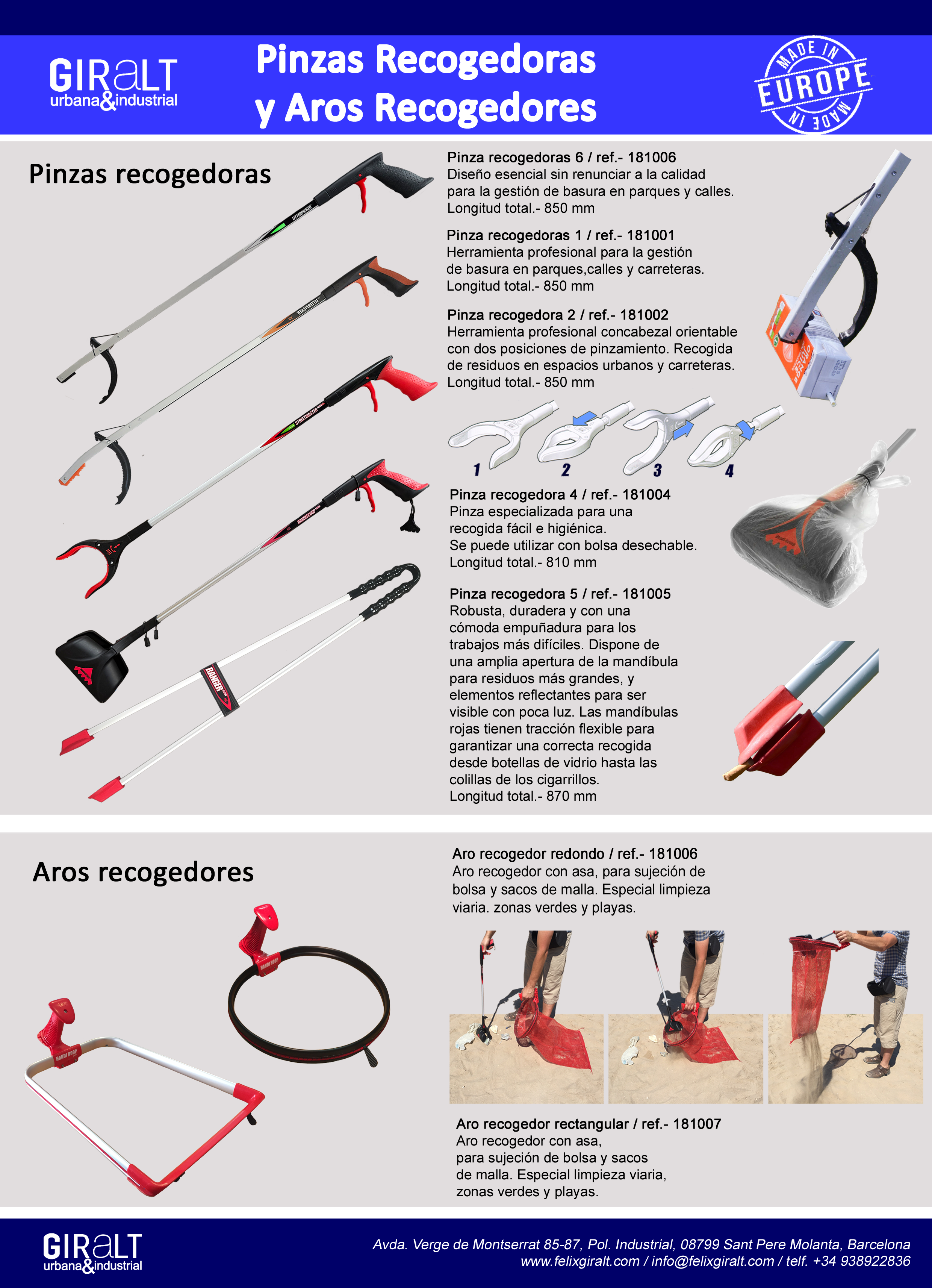 catalogo pinzas giralt urbana