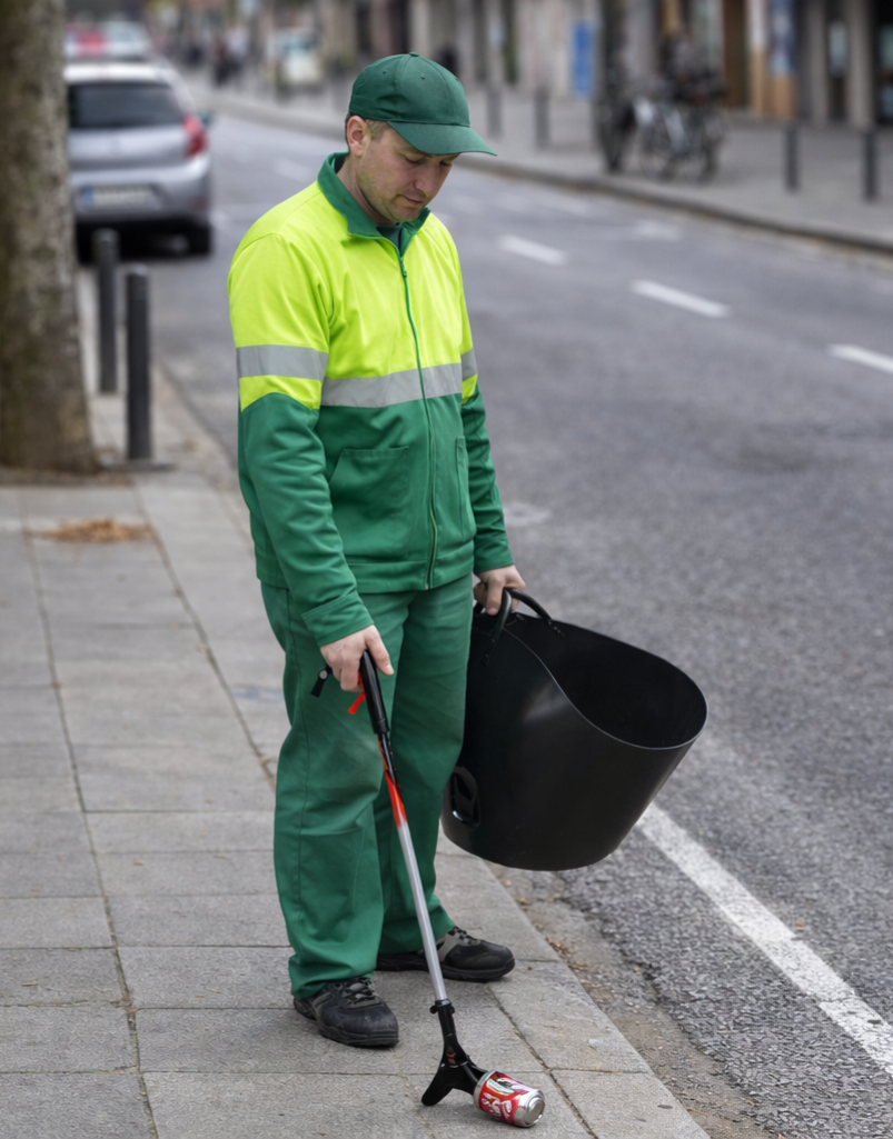Sistemes de neteja urbana manual: El repte d’escollir l’estratègia adequada 4 giralt limpieza ubrana manual persona